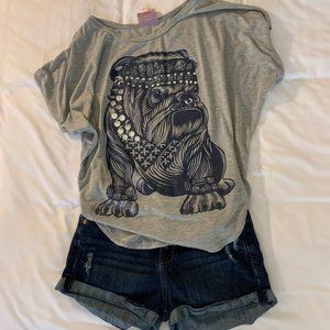 Romeo & Juliet Couture Top with Silver Studs